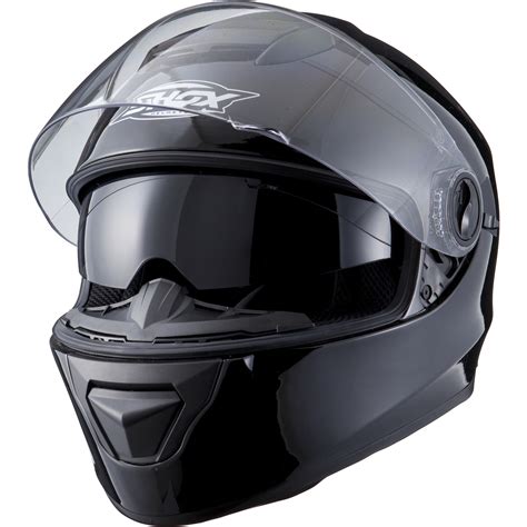 shox assault solid black motorcycle helmet motorbike full face