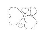 Heart Stencil Outline Red Clip Clker Small sketch template