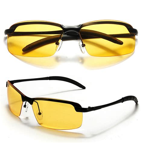 unisex yellow lens polarized night vision glasses outdoor driving