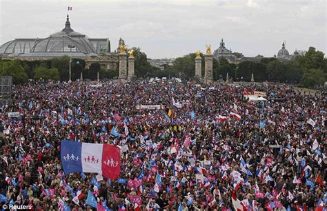 france protest thousands of parisians march in demonstration over gay