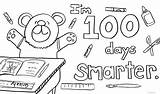100 Coloring Days School Pages 100th Smarter Printables Sheets Worksheets Last Color Davemelillo Exclusive Sheet Celebration Clipart Clip Activities Its sketch template