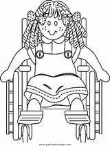 Behinderte Handicap Persone Malvorlage Ausmalen sketch template
