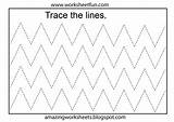 Tracing Worksheets Preschoolers Straight Zig Zag Worksheetfun Zigzag sketch template