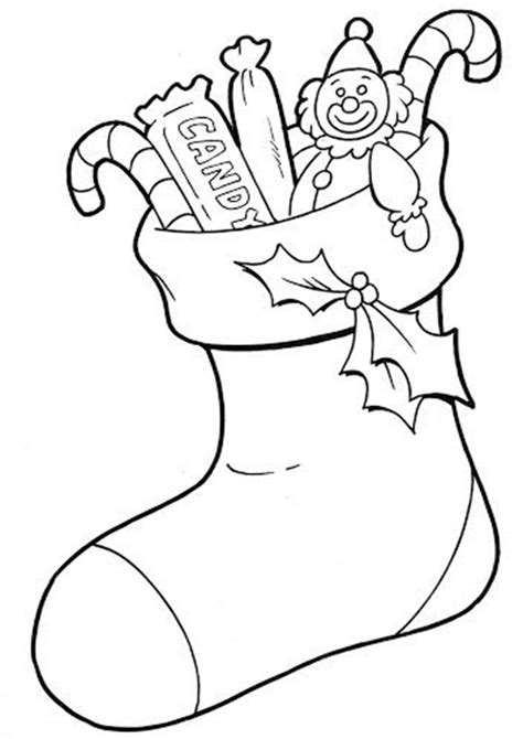 christmas stocking coloring pages  kids coloring pages