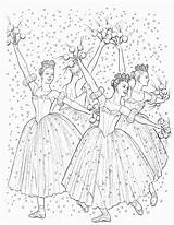 Coloring Nutcracker Ballerina Pages Library Popular sketch template