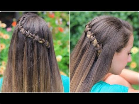 knotted waterfall braid cute girls hairstyles youtube