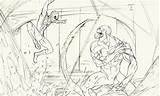 Lizard Vs Spiderman Coloring Sketch Pages Spidey Deviantart sketch template