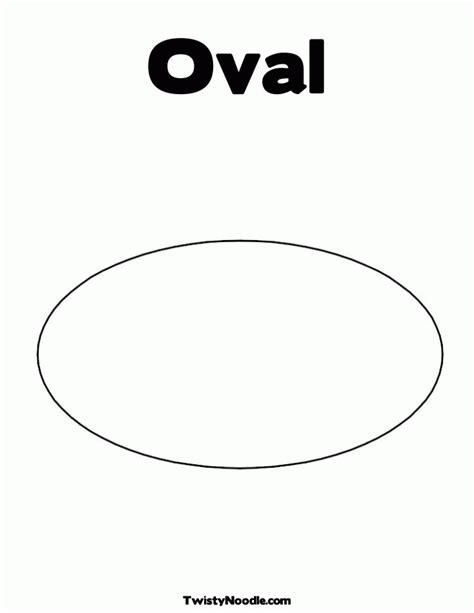 printable oval shape coloring home
