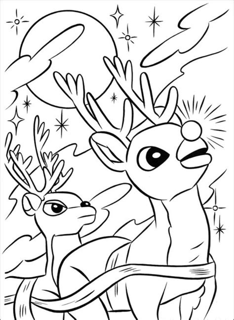 santa claus   red nose rudolph reindeer coloring pages