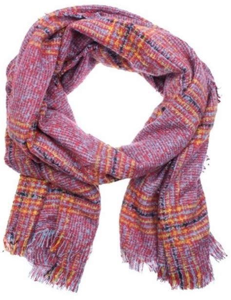 bolcom warme dames sjaal gemmaroze geelgestreept geruitlange dames shawl