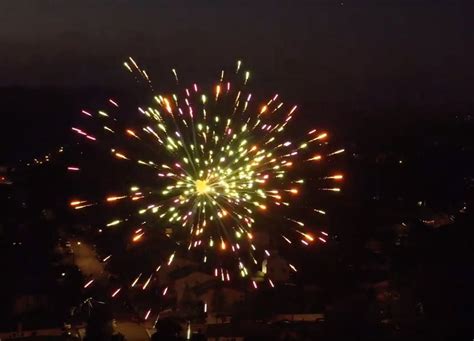 drone video captures extensive residential fireworks show silivecom