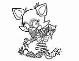 Coloring Mangle Pages Nights Five Freddy Coloringcrew sketch template