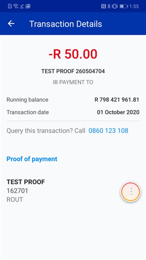 send proof  payment standard bank