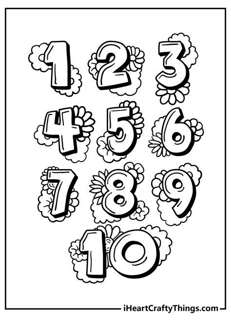 numbers coloring part  preschool coloring pages coloring pages