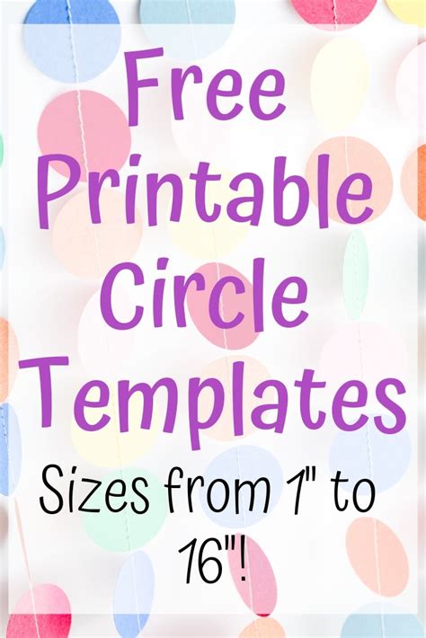 circle template printable  printable templates