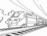 Train Coloring Outline Pages Clipart Bullet Speed High Drawing Pacific Colouring Union Print Toy Printable Color Clip Cliparts Steam Passenger sketch template