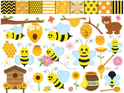 bee clipart bees clipart honey bees clip art bee cliparts  pham hai   dribbble