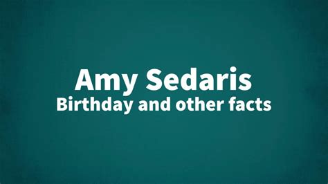 Amy Sedaris List Of National Days