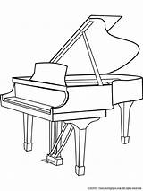 Piano Grand Coloring Pages Music Kids Print Printables Colouring sketch template