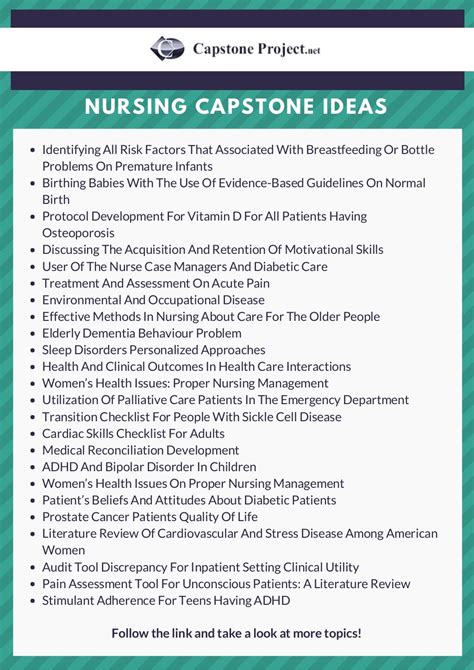 nursing capstone paper topics