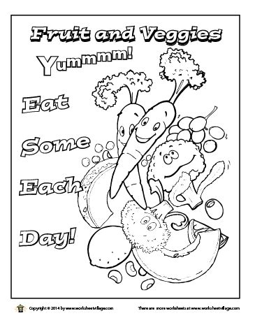 fruit  veggies coloring page coloring  kids coloring pages