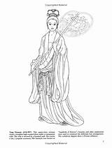 Chinese Fashions Clothing Coloring sketch template