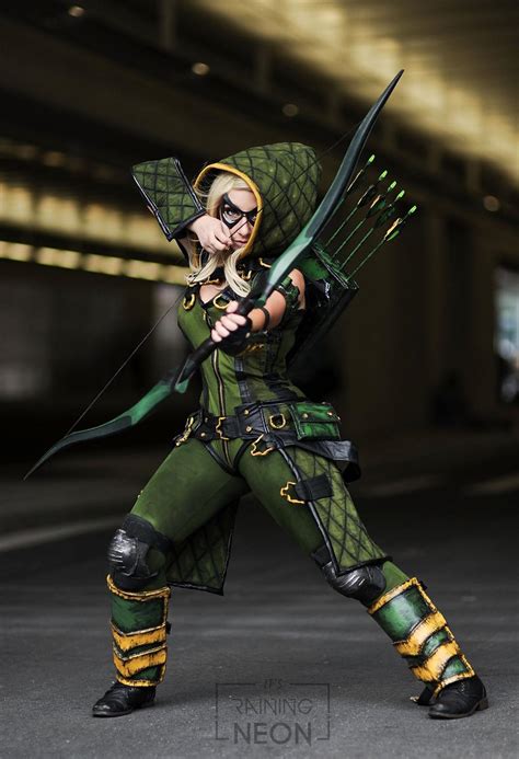 Nycc Female Green Arrow Injustice By Its Raining Neon On