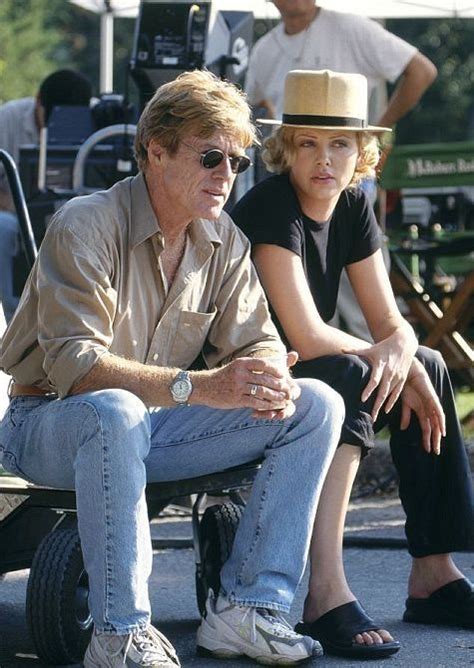 Director Robert Redford With Charlize Theron [the Legend