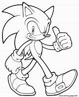 Coloring Cartoon Sonic Pages Printable sketch template