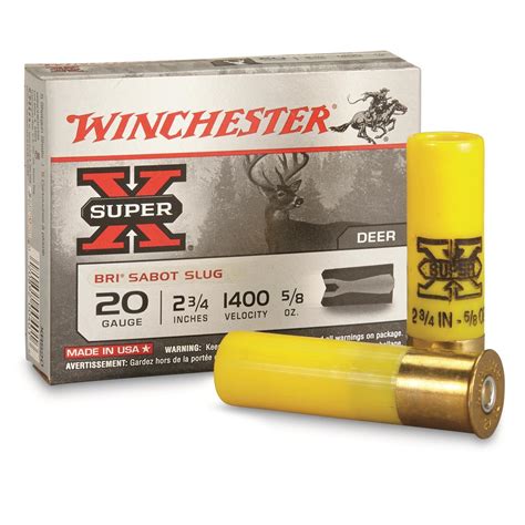 winchester super  slugs  gauge xrs sabot    ozs