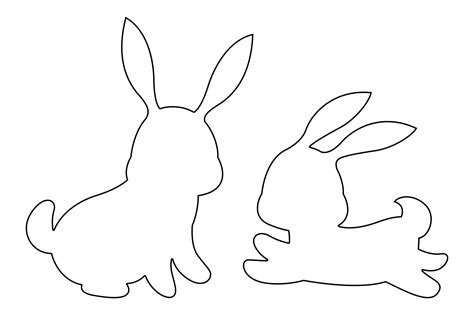 bunny template printable