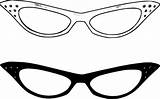 Glasses Clipart Clip 50s 50 Cliparts Library sketch template