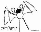 Zubat Pokemon Coloring Pages sketch template