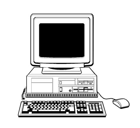 computer black  white computer clipart black  white wikiclipart