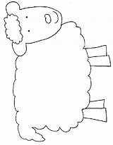 Sheep Coloring Printable Template Outline Lamb Cut Preschool Craft Farm Kids Animal Pages Clipart Templates Crafts Cotton Lost Balls Face sketch template