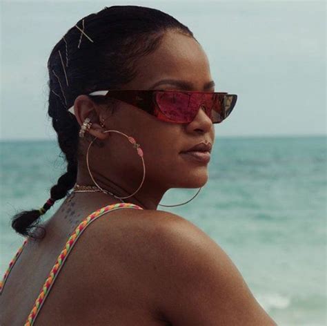 rihanna wearing her fenty x dior sunglasses at the beach pic twitter