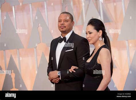 hollywood ca february  terrence howard  mira pak attendst   annual academy