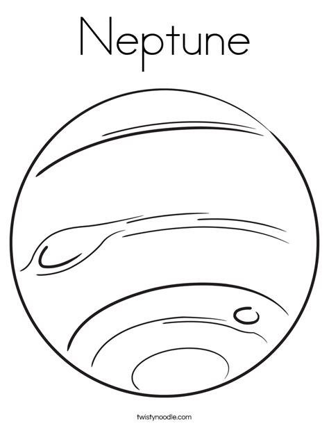 neptune coloring page twisty noodle