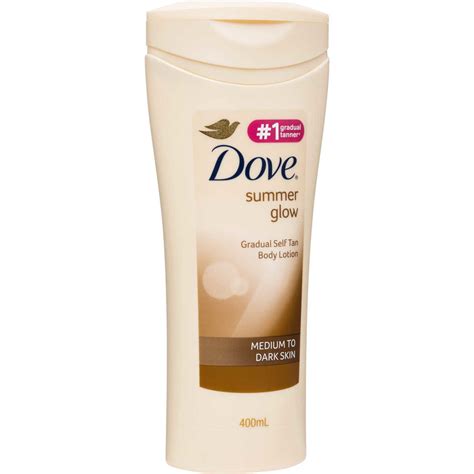 dove summer glow gradual self tan body lotion 400ml dark