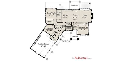 mountain cottage house plans  red cottage