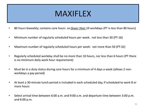 variable week  maxiflex work schedules powerpoint