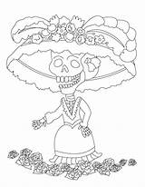 Catrinas Calaveras Mexicanas Catrina Muertos Catrinas10 Cempasuchil Animadas Calaveritas Muerto Niños Pintarcolorear Mucho Rasgado Lorena sketch template