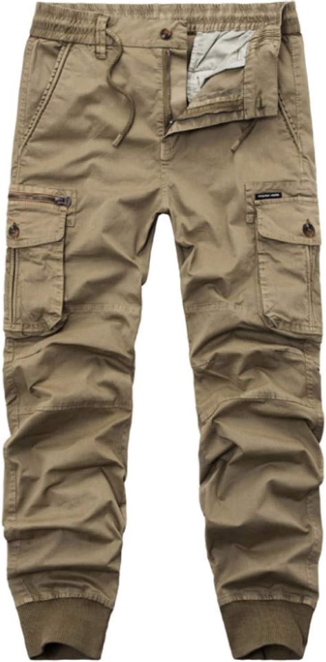 cargo broek voor heren met meerdere zakken en knoopversiering fashion streetwear loose trend