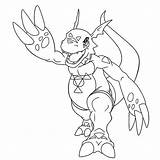 Digimon Coloring4free Coloringsun sketch template