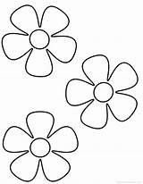 Flowers Printable Flower Coloring Sheets Pages Kids Pattern Choose Board Diy Simple sketch template
