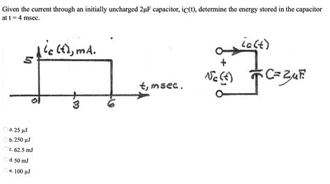 solved   current   initially uncharged uf cheggcom