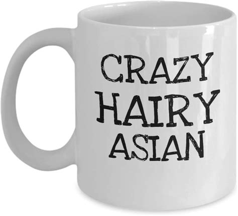 Crazy Hairy Asian Movie Title Parody Coffee Mug Funny