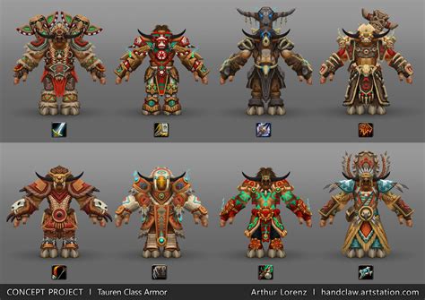 Artstation World Of Warcraft Racial Class Armor Design Tauren