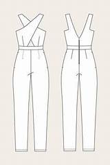 Jumpsuit Combinaison Femme Sketches Patron Enterizos Indiesew Vêtements Strapless sketch template
