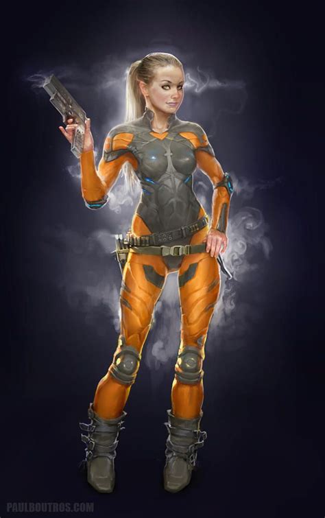 pilot space suit female by paulboutros sci fi characters sci fi